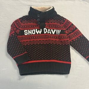 GAP - Black and Red Medium weight Quality Turtleneck Sweater